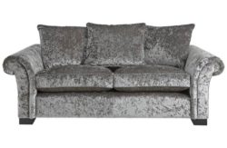 HOME Glitz Large Fabric Sofa - Silver